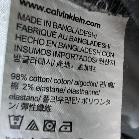 Calvin Klein Slim Straight Leg Jeans Mens Size W32X32L Mid Rise Olive Green - Picture 12 of 13